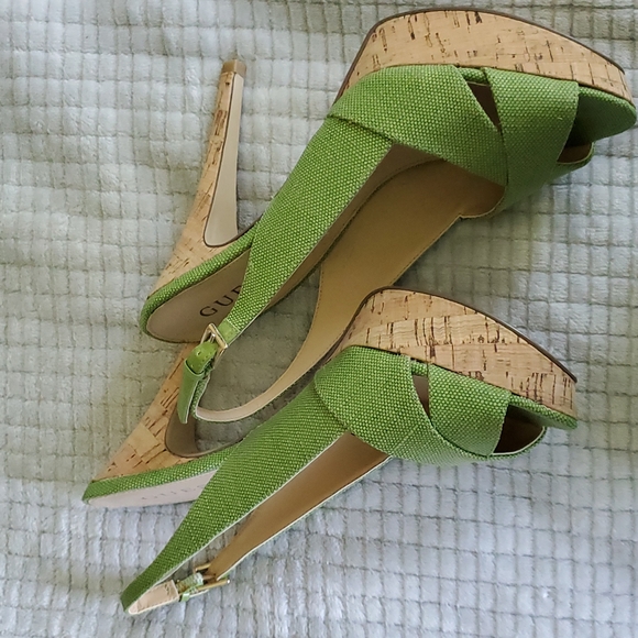 Guess green cork heels - Picture 2 of 6